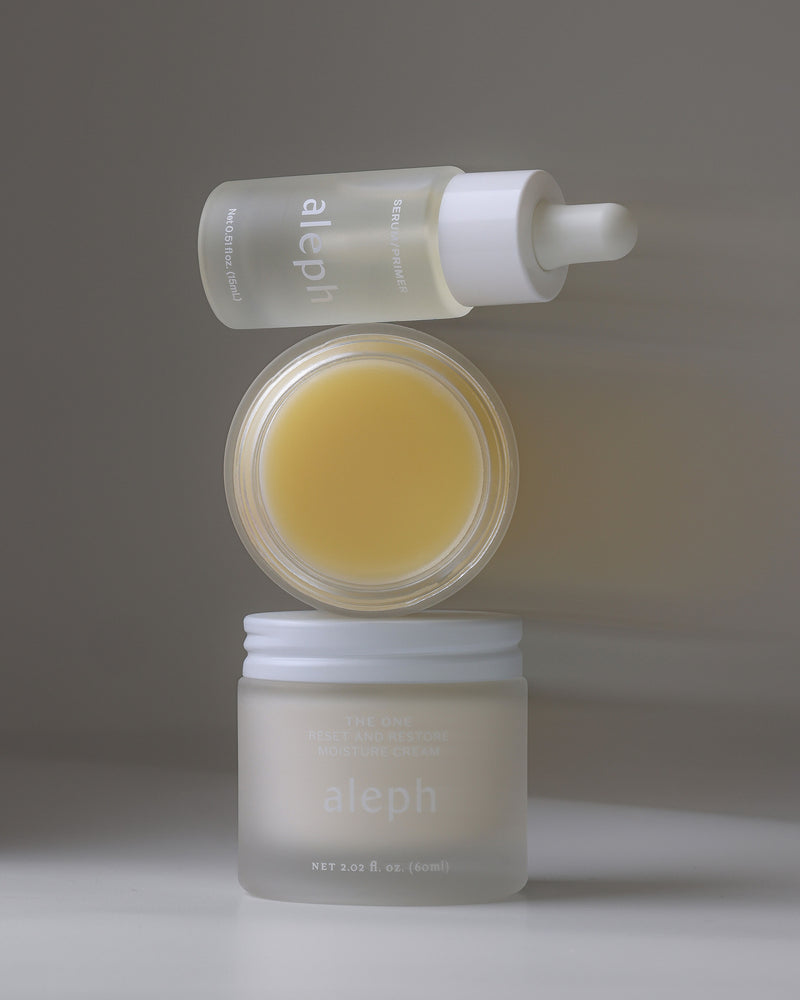 Stacked skincare products