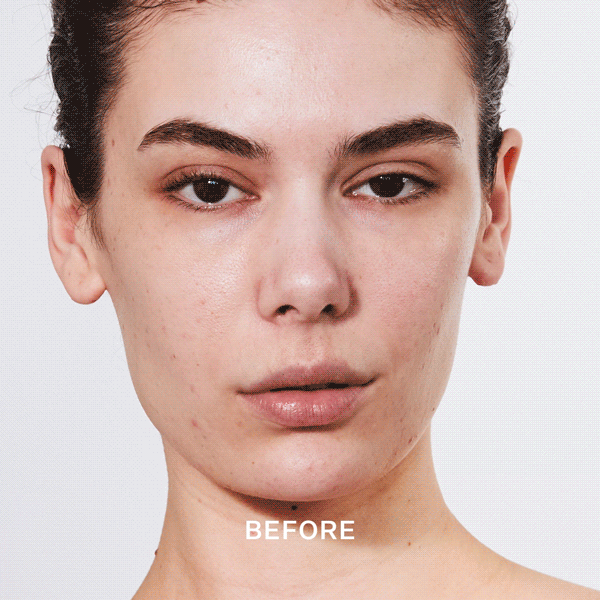 Smoothing Skin Tint before & after application